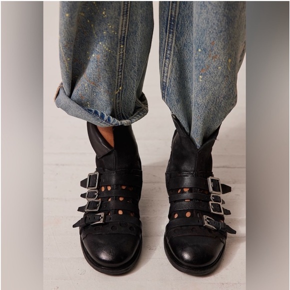 Free People x A.S.98 Vivi Buckle Boots Size 37 EU or 6 US - Picture 1 of 15